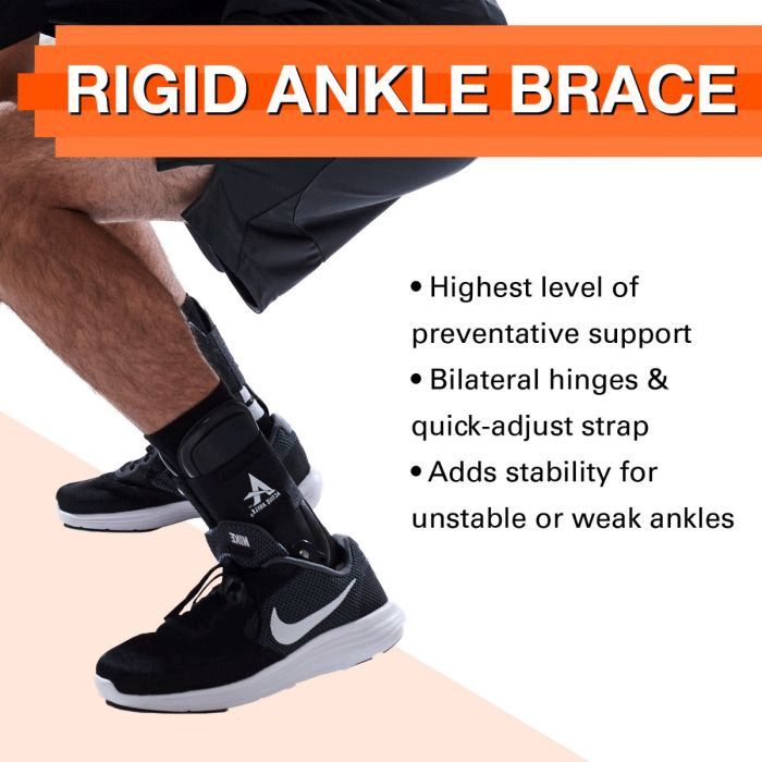 Cramer 277418 Active Ankle T2 Ankle Brace Rigid Ankle Stabilizer