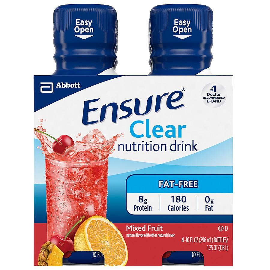 Ensure Clear Nutrition Drink, Fat-Free, Mixed Fruit