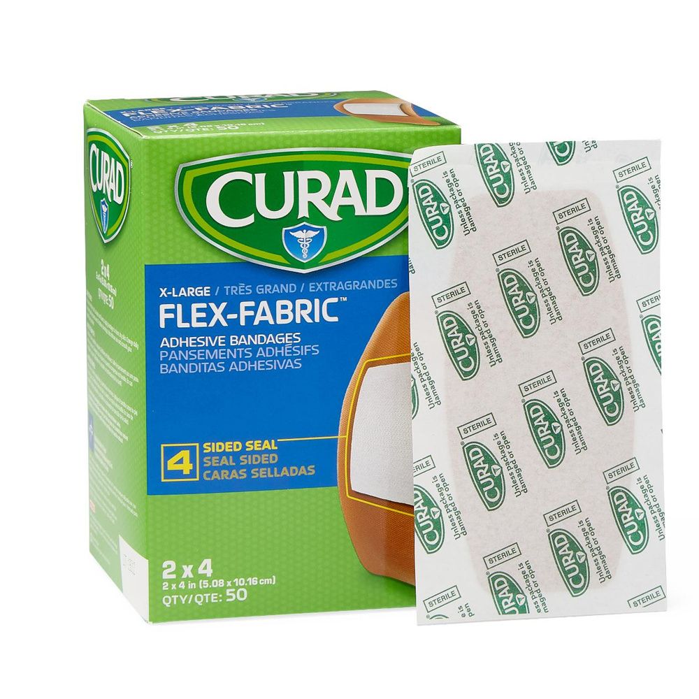 Medline Curad QuickStop! Flex Fabric Bandages - Assorted Sizes
