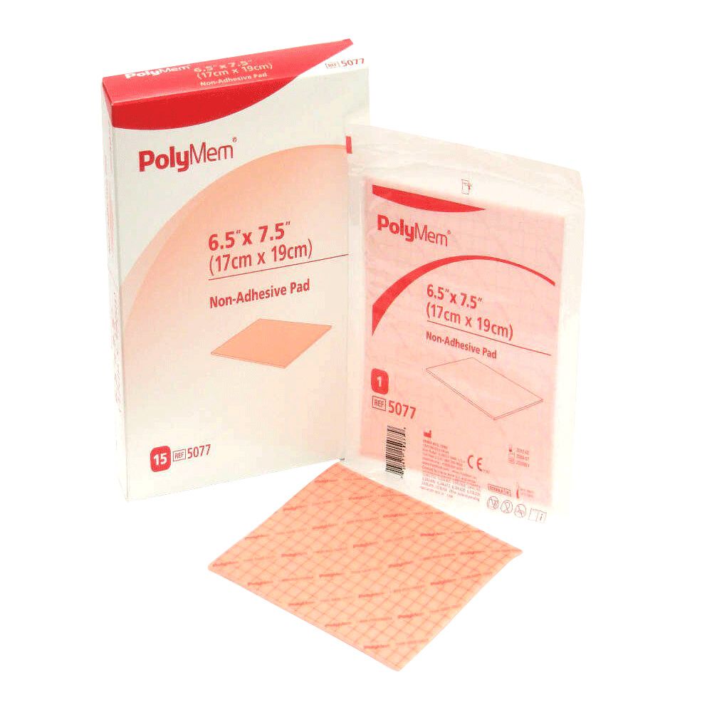 PolyMem Dressing | 5 x 5 inch Non-Adhesive | Box/15