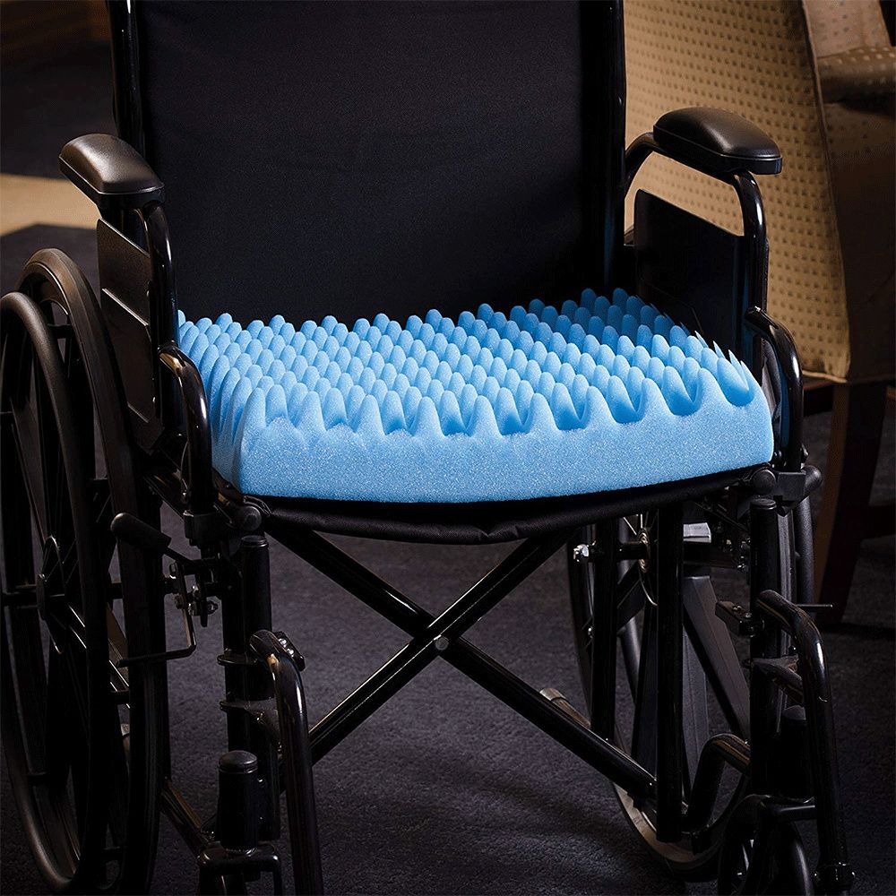 Orthopedic Convoluted Foam Wheelchair Seat Cushion Sculpted Egg Crate Car  Office