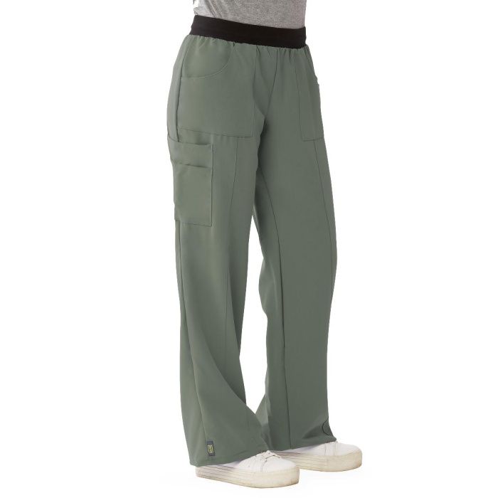 Ocean ave Women's Support Waistband Scrub Pants with Cargo Pocket