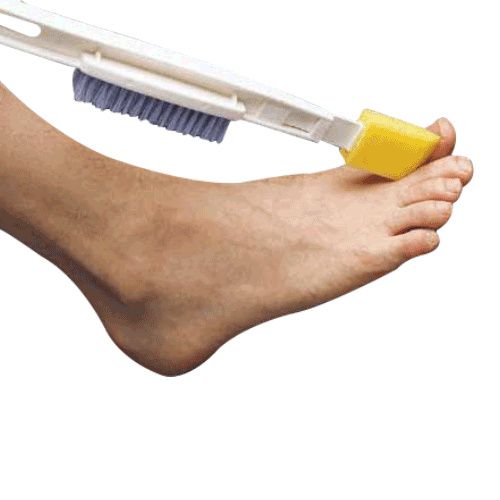 Long Handled Toe Washer and Foot Brush - Clean Between Toes Brush