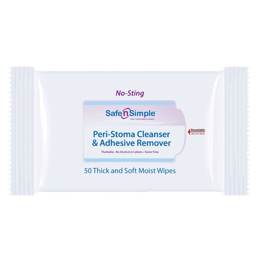 Securi-T USA Adhesive Remover Wipes  Ostomy Securi-T USA Adhesive Remover  Wipes (50/bx)