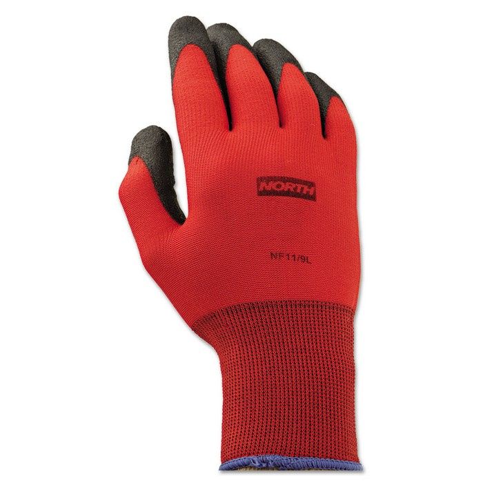 red pvc gloves