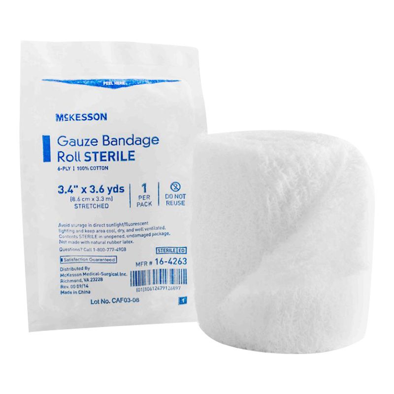 Rolled Gauze, 4 x 2.5 yds, 5 count