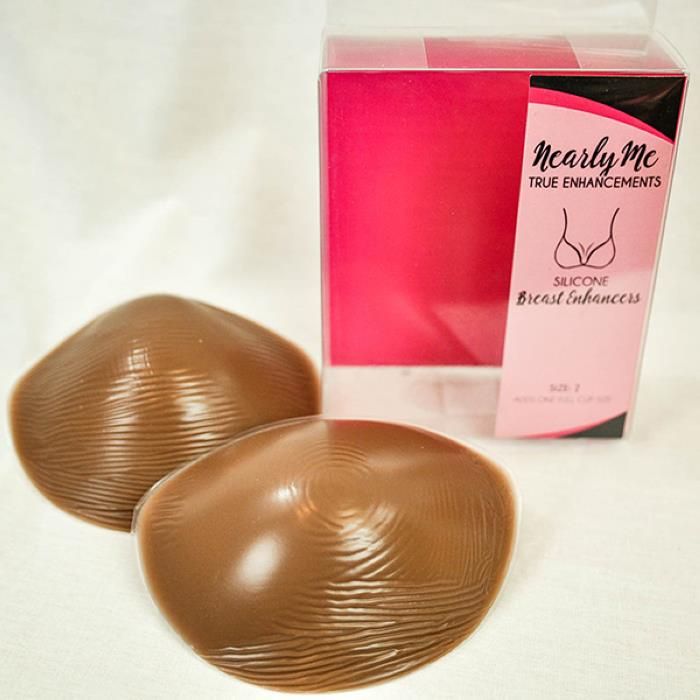 Silicone Breast Enhancer - Fullness without Nipple, Nude Bra Inserts (Cup  Size BC)