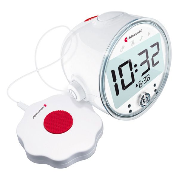 New Vibrating Alarm Clock Deep Sleepers flashing lite 