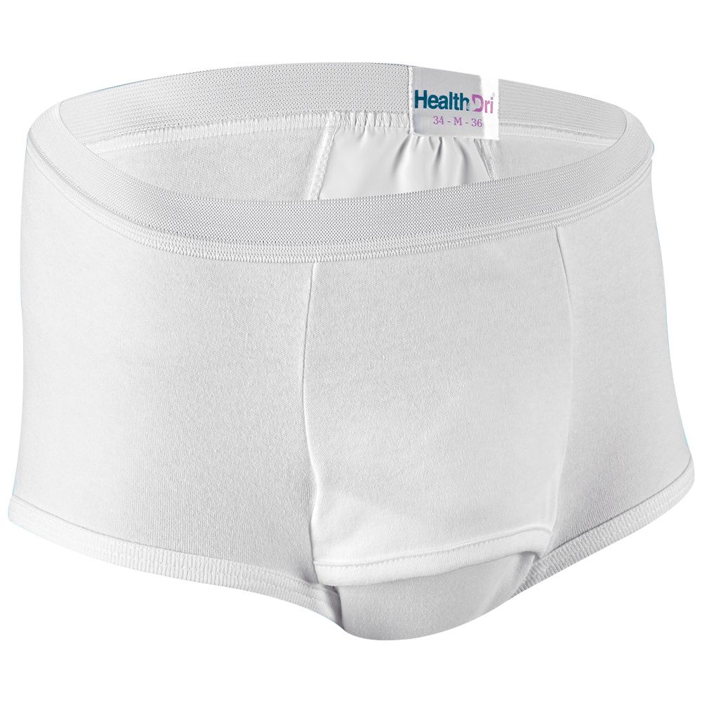 HealthDri Men's Heavy Incontinence Washable Cotton Underwear Brief 3X-Large  : : Health & Personal Care