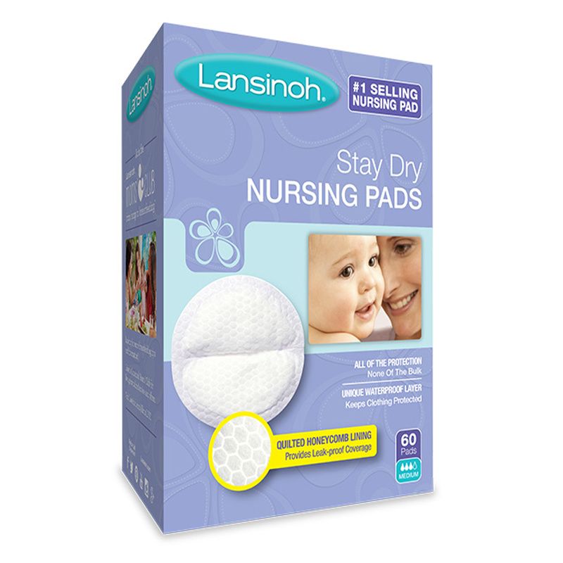 Lansinoh Stay Dry Disposable Nursing Pads 60 Count Leak Proof