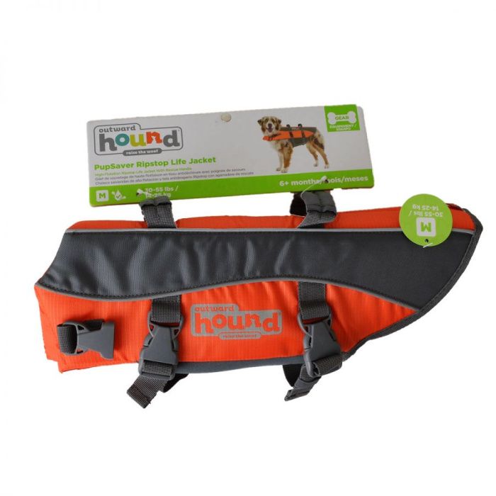 Outward Hound Dog Life Jacket Medium Orange