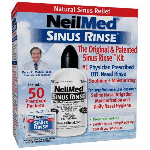 Sinus Rinse Kit with 50 Solution Packets