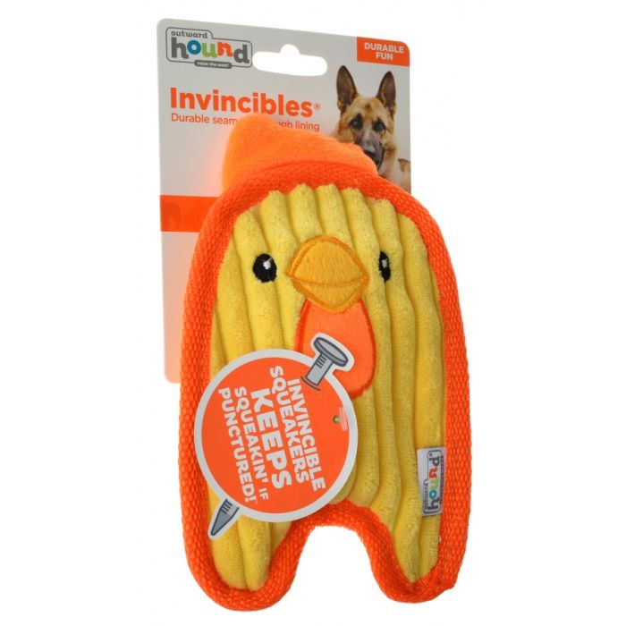 Outward Hound - Invincibles Minis Chicky. Dog Toy.