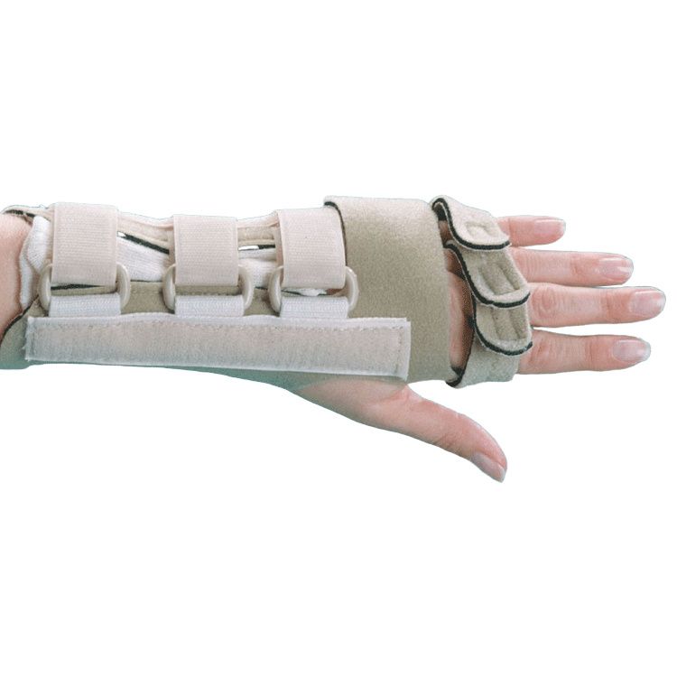 DeRoyal Premium Wrist Splint - D-Ring Closure - Tri-Tex