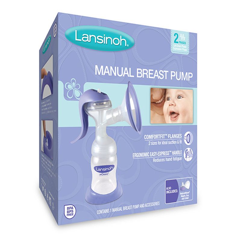 Lansinoh Manual Breast Pump, Hand Pump for Breastfeeding
