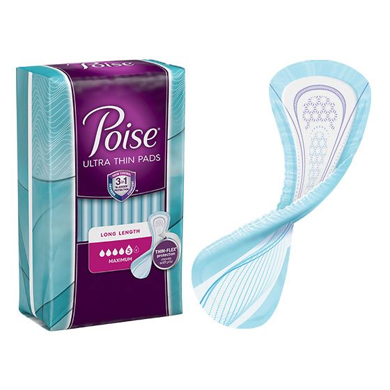 Ultra Thin Postpartum Incontinence Pads, Overnight Flow, Extra Coverage, 22  units – Poise : Incontinence