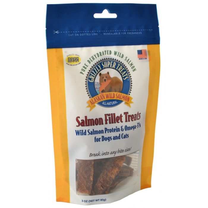 Grizzly Super Treats Salmon Fillet Treats for Dogs & Cats