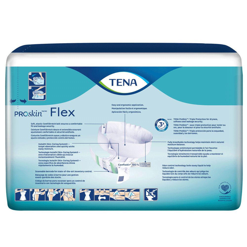 TENA ProSkin Flex Super Belted Incontinence Brief, Heavy Absorbency,  Unisex, Large/Size 16, 30 count - National Homehealth Care