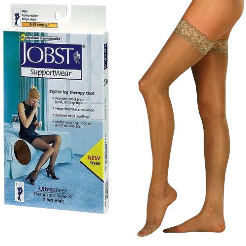 Jobst Ultrasheer 15-20 Closed Toe Knee High Compression Stockings - Classic  Black - Small