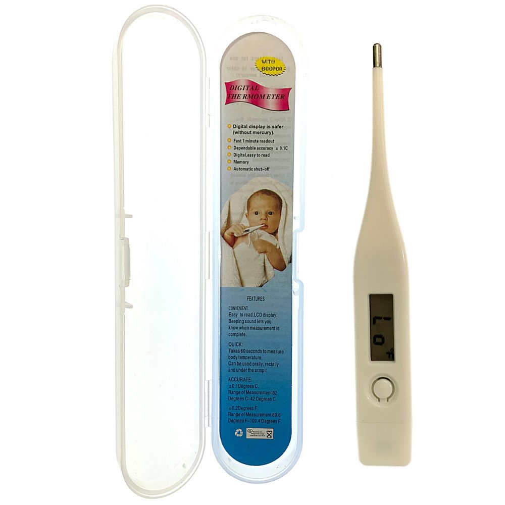 Digital Stick Thermometer Carex® Oral / Rectal / Axillary Probe Handheld -  Short and Simple Supplies