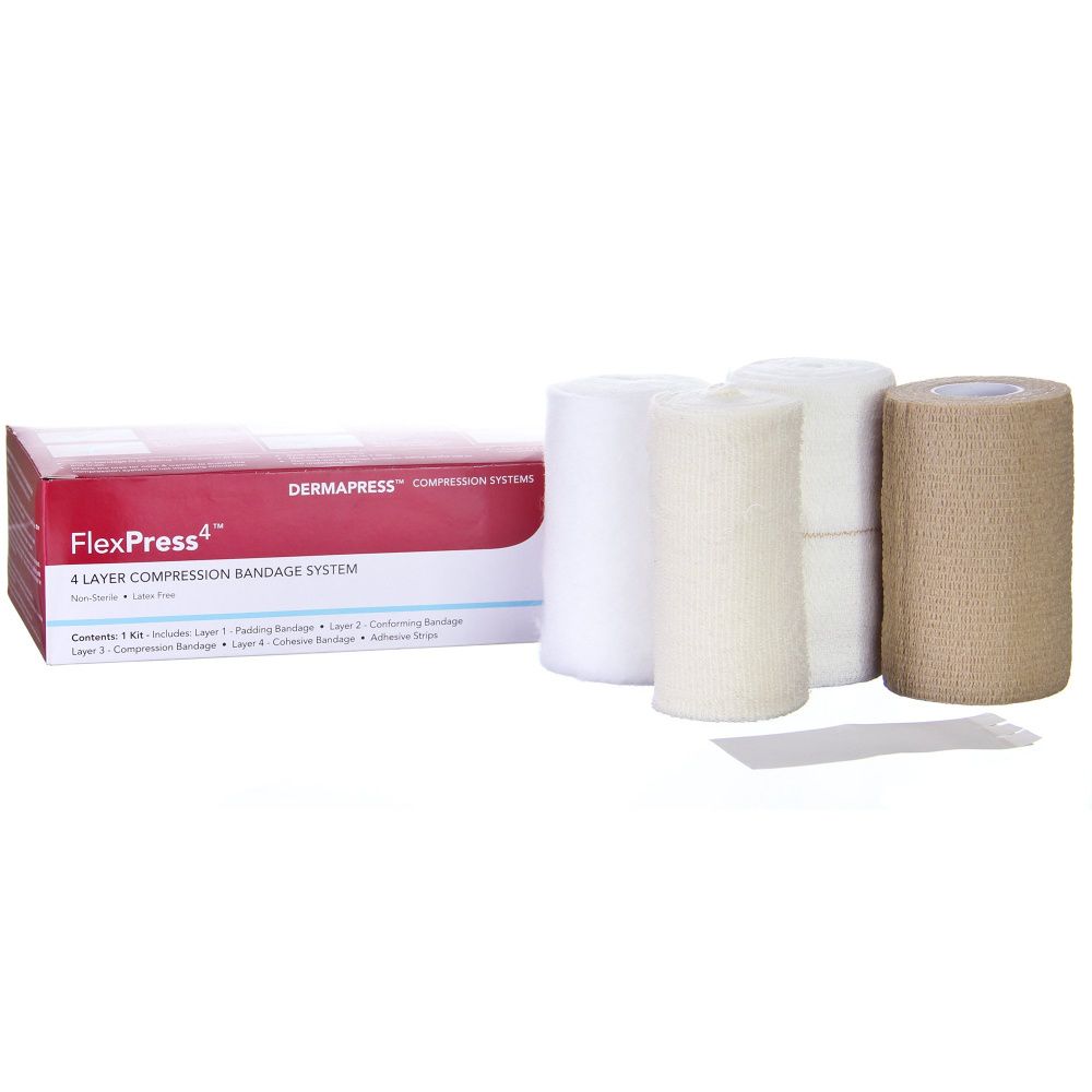 Compression Wrap, Self-Adherent, Non-Adhesive, Elastic Tape, 2 x 5 yds, 1  EACH 