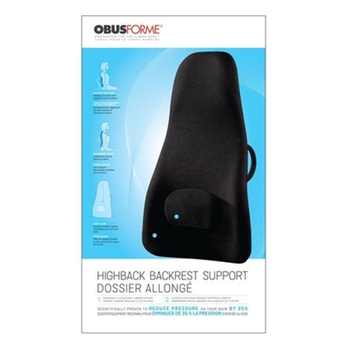 ObusForme Lowback Backrest Support - Black