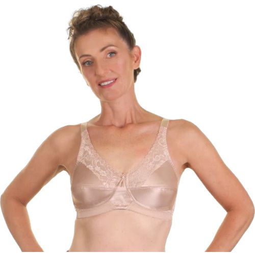 Trulife Barbara 210 Post Surgical Mastectomy Bra Latte 36A/80A 