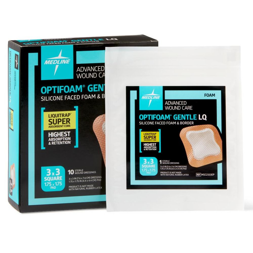 Medline Optifoam Gentle Lq Silicone Face And Border Dressing