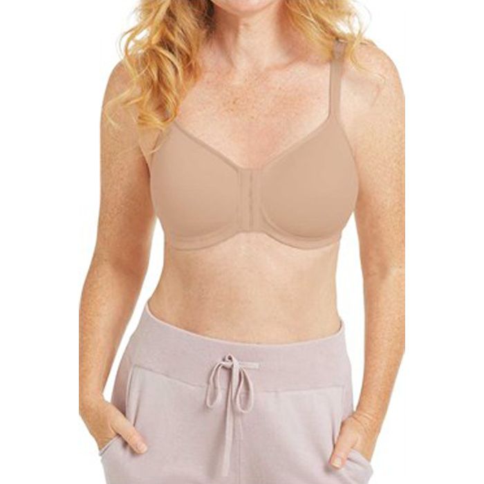 Sports Pocket Bra for Mastectomy Breast Enhancer Nonwired Soft Front Closure