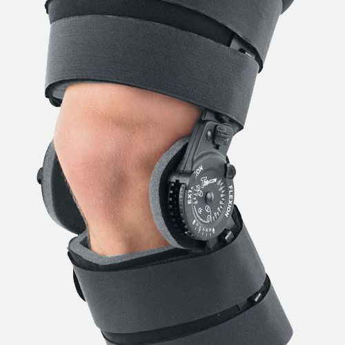 BREG T Scope Post Op Knee Brace Adjustable Support Left Right Padded  Locking
