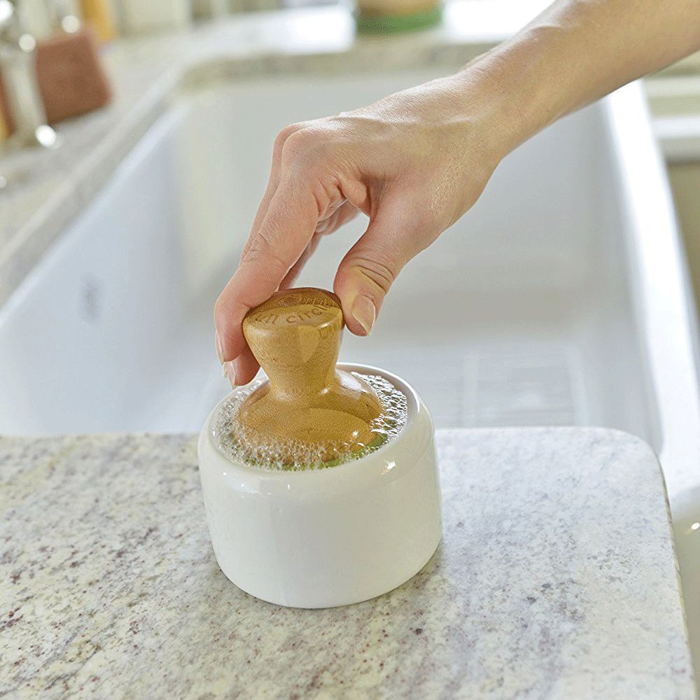 Full Circle Bubble Up Ceramic Soap Dispenser & Bamboo Dish Brush –  Successful Pursuits