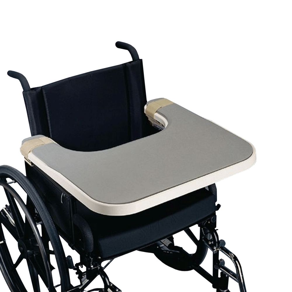 Wheelchair bowls tray, wheelchair tray table desk for