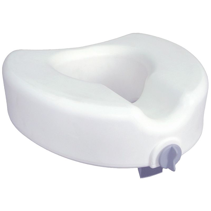 Premium Raised Elongated Toilet Seat with Removable Arms - Drive