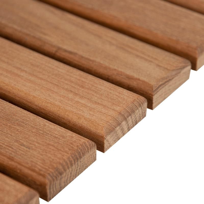 Teakworks4u Elevated Teak Shower Mat/Step Burmese Teak