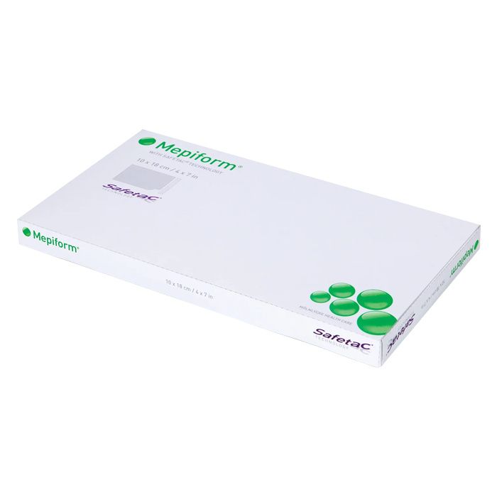 thumbnail image 2 of Molnlycke Mepiform Scar Bandage – 5 X 7.5 Cm Sterile Sheets – 5 Count Self-Adherent 2 of 3