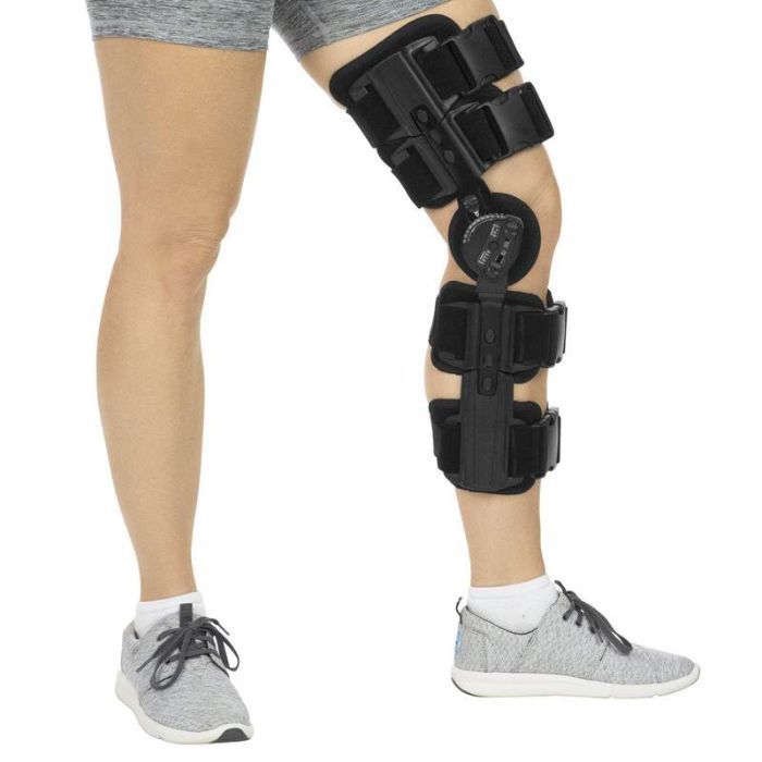 Hinged ROM Knee Foot Support Brace, Orthotic Knee Immobilizer Brace,  Orthopedic Leg Adjustable Knee Ball Joint for Left Leg and Right Leg,Right  : : Health & Personal Care