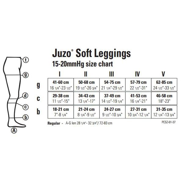 Juzo Women's Soft 15-20mmhg Medical Compression Support Leggings, Black, 1  (I)