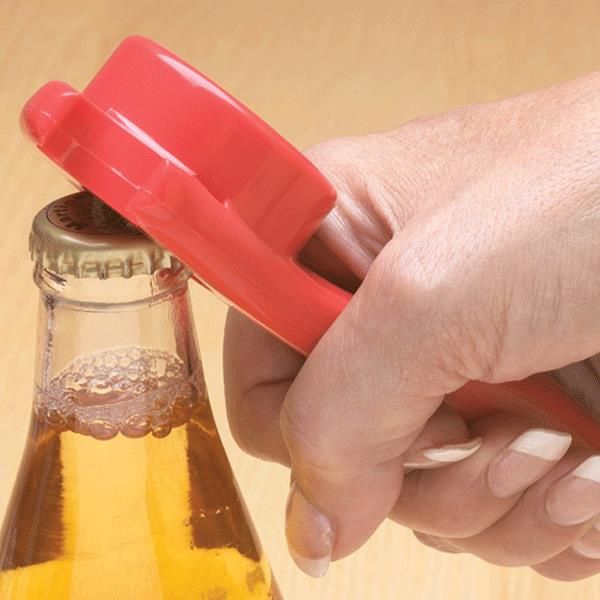 Dycem Non-Slip Bottle Opener :: bottle cap gripper for weak hands.