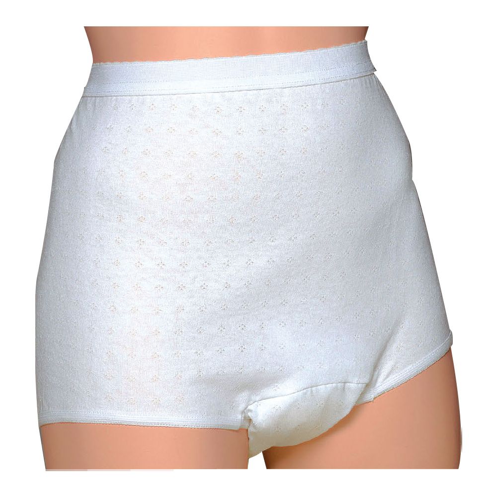 6-Pack Women's Super Absorbency Reusable Bladder Control Panties White,  Beige, Plum 3X (Fits Hip: 49-51)