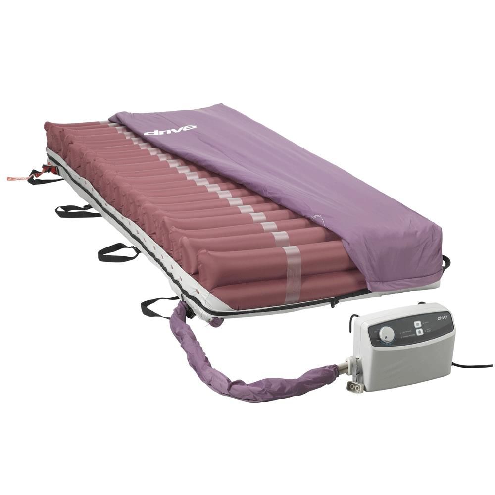  Drive Medical 14027 Med-Aire Low Air Loss Mattress Replacement  System with Alternating Pressure, Dark Purple : Health & Household