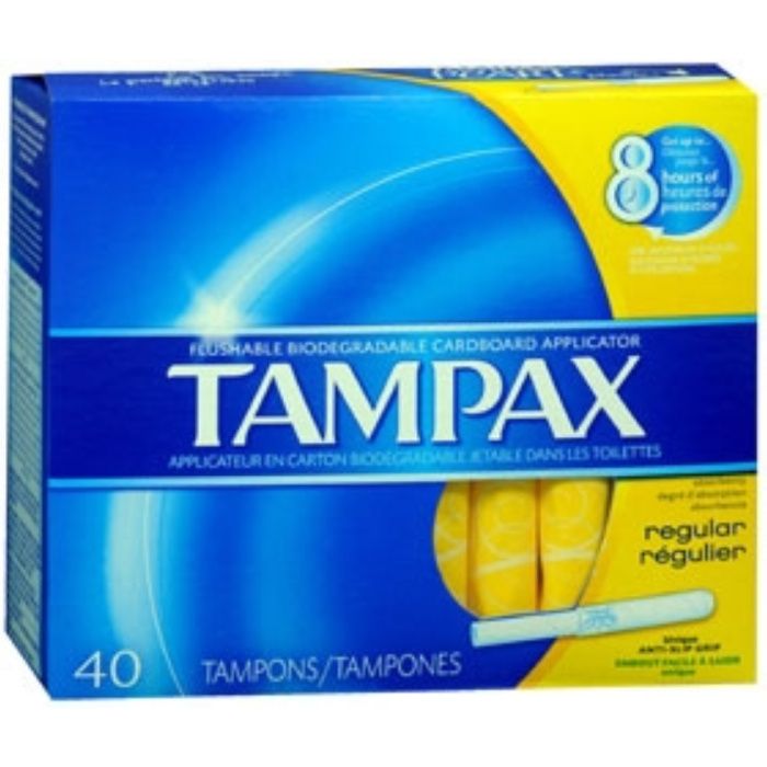 Tampax Cardboard Tampons Regular Absorbency Anti-Slip Grip LeakGuard S
