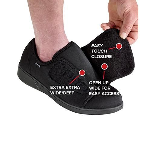 Silverts Mens Extra Wide Antimicrobial Shoes