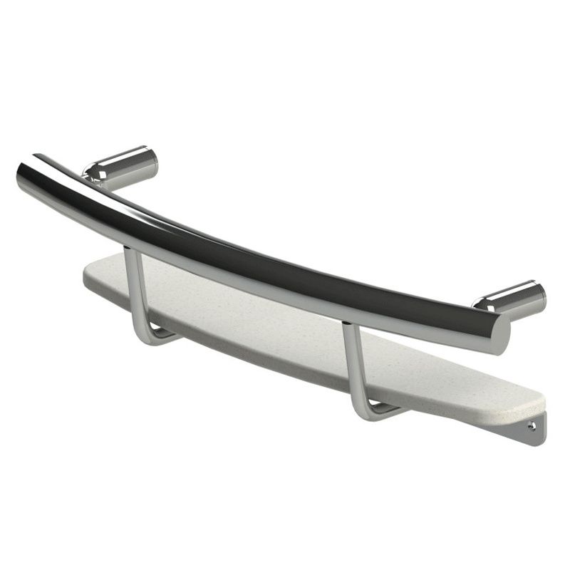 Invisia Toilet Roll Holder with Grab Bar Polished Chrome