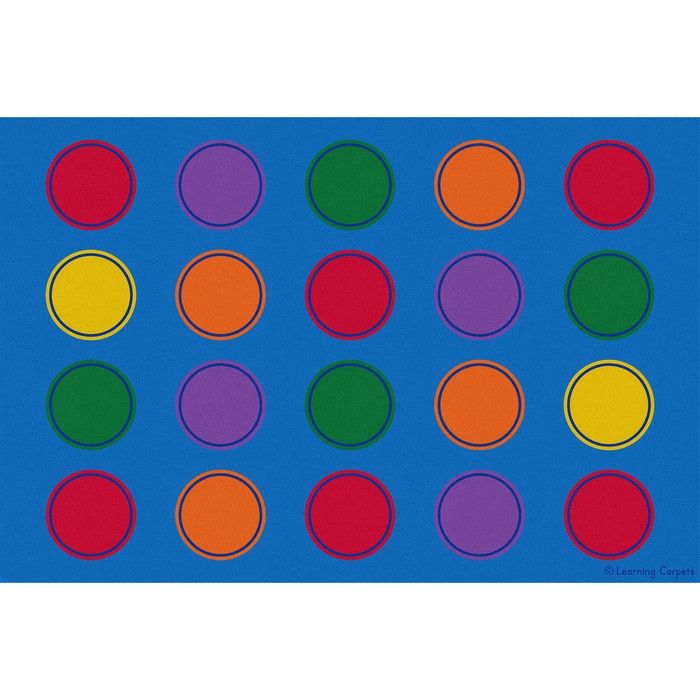 Childrens Factory Learning Carpets Seating Dots Classic Blue Background ...