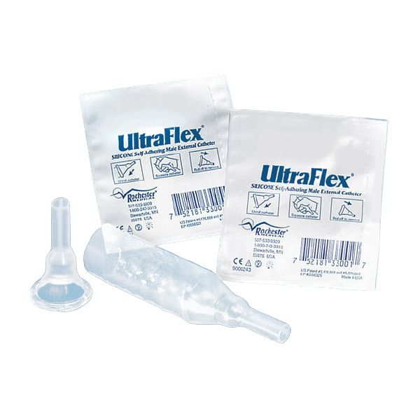 Size 29mm  Use With Leg Bags 30 Condom Self-Adhering Catheters Med 
