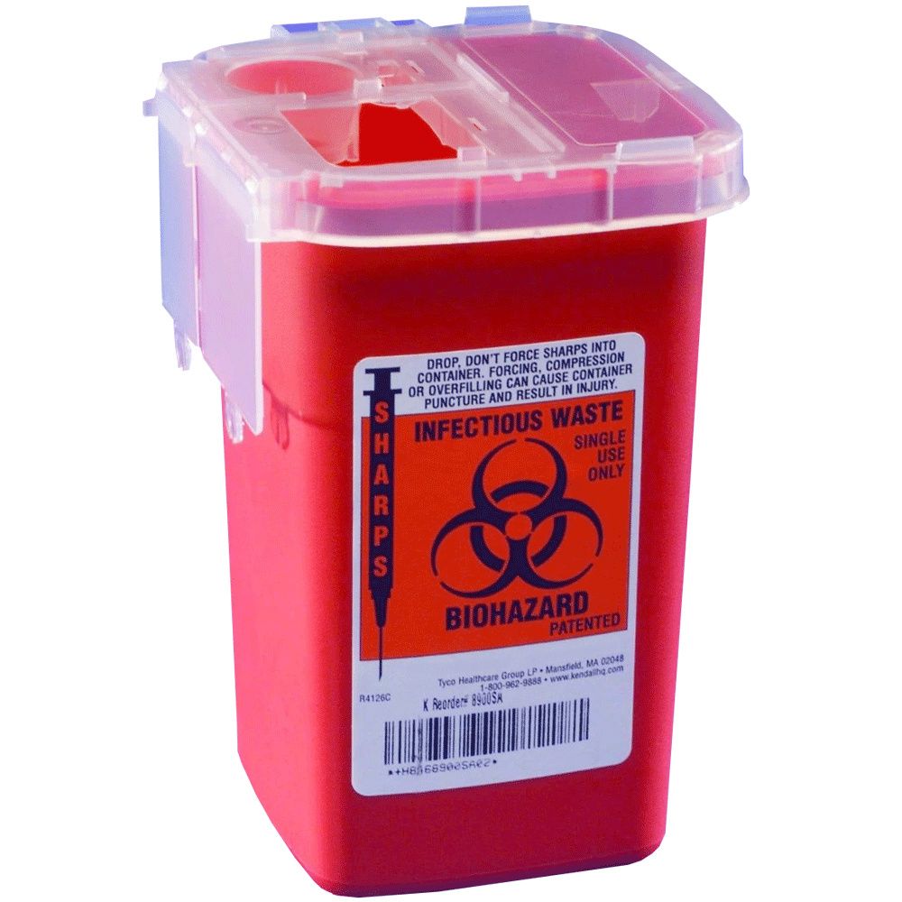 Cardinal Health Phlebotomy Sharps Container with Needle Remover