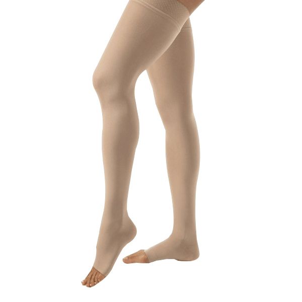 Gabrialla Sheer Knee High 20-30mmHg Firm Compression Stockings With Band