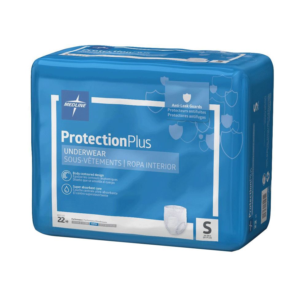 Medline Protection Plus Classic Protective Underwear, Super Plus Absorbency  L