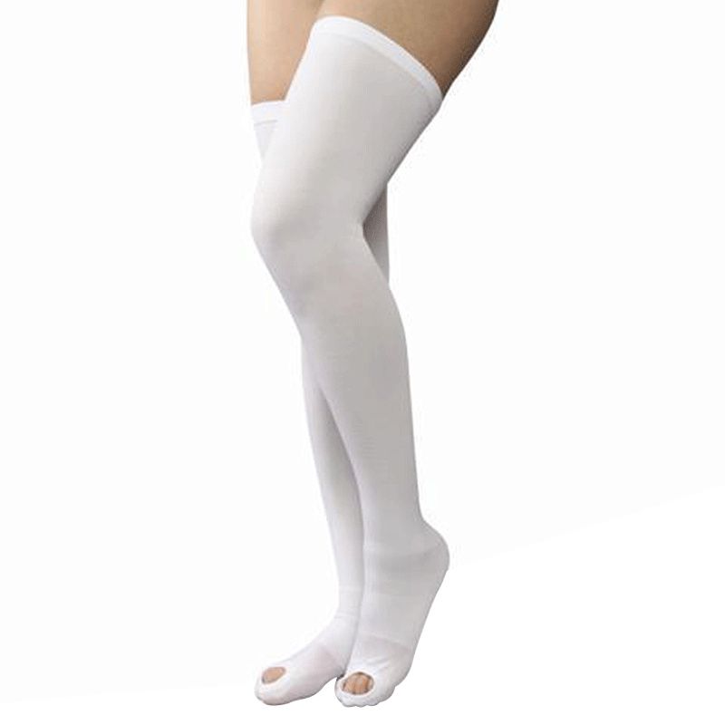 Medical Compression Stockings Support Varicose Veins Thigh High Open Toe  Unisex