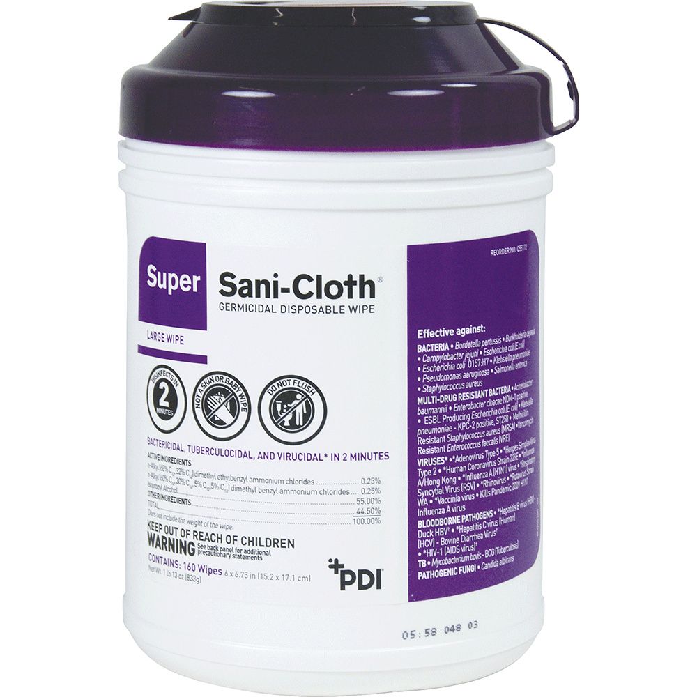 PDI Super Sani-Cloth® Germicidal Disposable Wipes